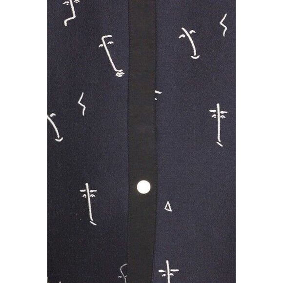 GREY JASON WU Embroidered Face Cropped Blazer Jacket NWT Sz4 - Picture 3 of 7